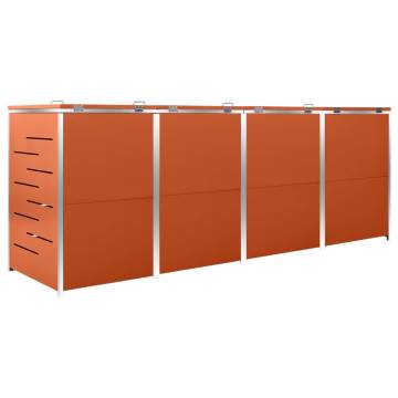 Quadruple Wheelie Bin Shed - Stylish Outdoor Storage Solution