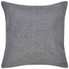 4 Anthracite Linen-look Cushion Covers - 50 x 50 cm