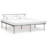 Bed Frame Grey Metal 180x200 cm Super King Colour grey Size 180 x 200 cm 