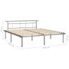 Grey Metal Bed Frame 180x200 cm Super King | Elegant Design