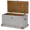 HALDEN White Storage Chest 91x48 cm - Solid Pine | HipoMarket