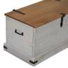 HALDEN White Storage Chest 91x48 cm - Solid Pine | HipoMarket