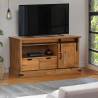  TV Cabinet HALDEN with Sliding Door 110x40x60 cm Solid Wood Colour natural Quantity in Package 1 