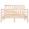 King Size Bed Frame 150x200 cm - Solid Wood Elegance