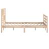 King Size Bed Frame 150x200 cm - Solid Wood Elegance