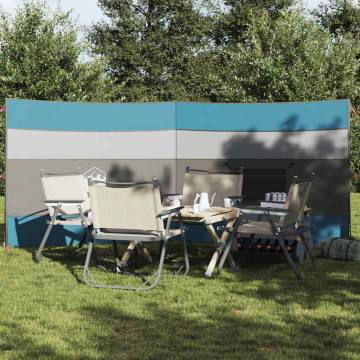 Camping Windbreak Blue 340x130 cm Waterproof - HipoMarket