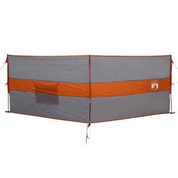 Camping Windbreak Grey & Orange 344x120 cm | Waterproof