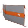 Camping Windbreak Grey & Orange 344x120 cm | Waterproof