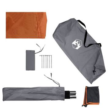 Camping Windbreak Grey & Orange 344x120 cm | Waterproof