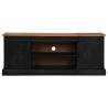 HALDEN Black TV Cabinet with 2 Sliding Doors - 150x40x60 cm