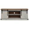 TV Cabinet HALDEN - 2 Sliding Doors in White | Solid Wood