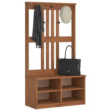 Hall Tree SANDENS - Stylish Solid Wood Entryway Furniture