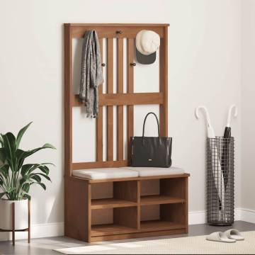 Hall Tree SANDENS - Stylish Solid Wood Entryway Furniture