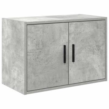 Garage Cabinets 2 pcs - Concrete Grey Engineered Wood Storage