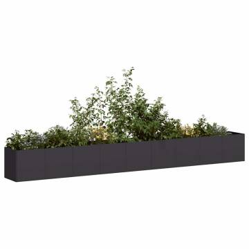 Stylish Black Planter - 360x40x40 cm Cold-Rolled Steel