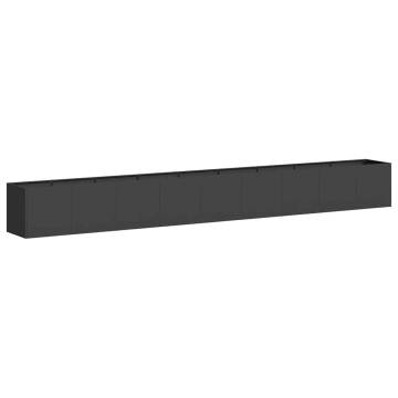 Stylish Black Planter - 360x40x40 cm Cold-Rolled Steel