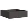 Stylish Black Steel Planter 100x100x30 cm - Enhance Your Garden