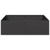 Stylish Black Steel Planter 100x100x30 cm - Enhance Your Garden