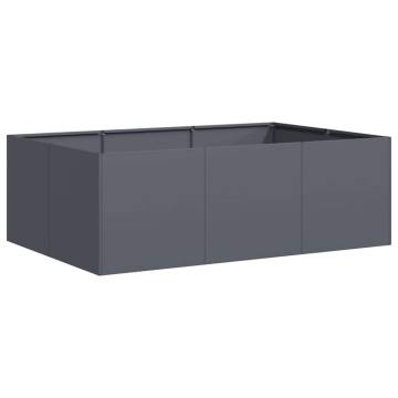 Stylish Anthracite Steel Planter - 120x80x40 cm | HiPoMarket