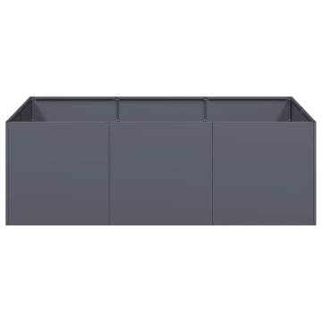 Stylish Anthracite Steel Planter - 120x80x40 cm | HiPoMarket