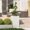 Stylish White Steel Planter 40x80x80 cm for Garden & Patio