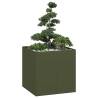  Planter Olive Green 80x80x80 cm Steel Colour steel/green Size 80 x 80 x 80 cm Quantity in Package 1 