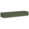 Stylish Olive Green Planter - 280x80x40 cm Steel