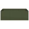 Olive Green Steel Planter 120x80x40 cm | Stylish Garden Decor