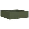 Olive Green Planter 100x100x30 cm Steel - Stylish & Durable