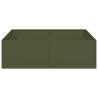 Olive Green Planter 100x100x30 cm Steel - Stylish & Durable