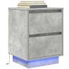  Bedside Cabinet with LED Lights Concrete Grey 38x34x50 cm Colour concrete grey Size 38 x 34 x 50 cm Quantity in Package 1 