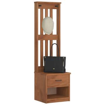 SANDENS Hall Tree - Stylish Solid Pinewood Storage for Entryway