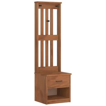 SANDENS Hall Tree - Stylish Solid Pinewood Storage for Entryway