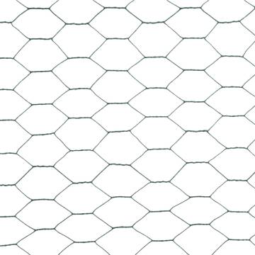 Chicken Wire Fence Steel with PVC Coating 25x1.5m Green