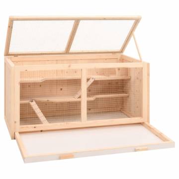 Hamster Cage 89.5x45x45 cm - Solid Wood Fir | Hipo Market