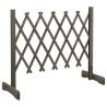 Garden Trellis Fence Grey - 120x60 cm Solid Firwood