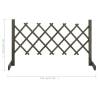 Garden Trellis Fence Grey - 120x60 cm Solid Firwood