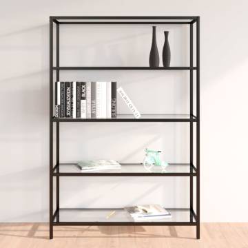 Stylish 100x36x168 cm Transparent Tempered Glass Shelf