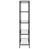 Stylish 100x36x168 cm Transparent Tempered Glass Shelf