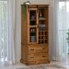  Wine Cabinet HALDEN with Wine Racks and Sliding Door Pine Colour natural Quantity in Package 1 Number of 