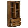 Wine Cabinet HALDEN - Elegant Pine with Sliding Door