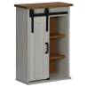 HALDEN White Hanging Cabinet with Sliding Door - Space-Saving Design