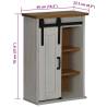 HALDEN White Hanging Cabinet with Sliding Door - Space-Saving Design