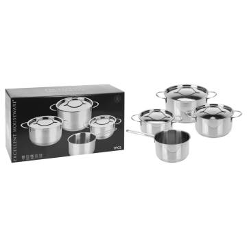 Excellent Houseware 7 Piece Casserole Set - Stainless Steel