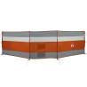 Camping Windbreak Grey and Orange 508x130 cm - Waterproof