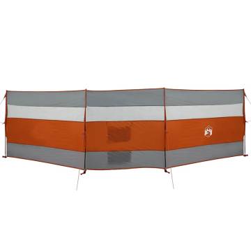 Camping Windbreak Grey and Orange 508x130 cm - Waterproof