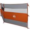 Camping Windbreak Grey and Orange 508x130 cm - Waterproof