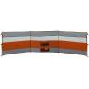 Camping Windbreak Grey and Orange 508x130 cm - Waterproof