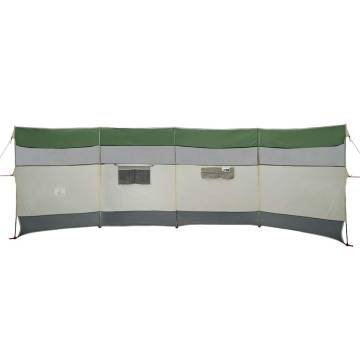 Camping Windbreak Green 510x153 cm Waterproof - Hipomarket