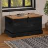 Storage Chest HALDEN Black - Solid Pine Wood 91x48x47 cm